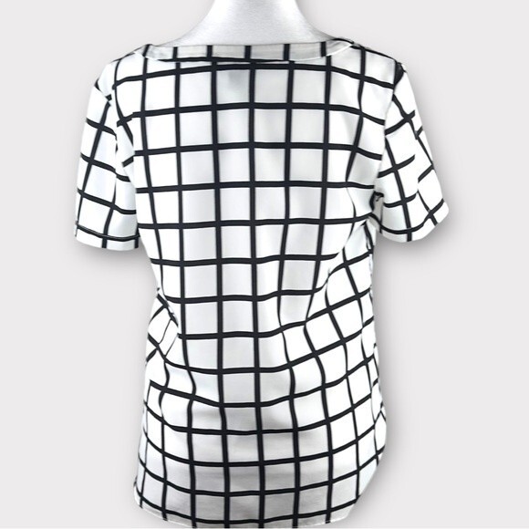 Banana Republic Windowpane Print Blouse - Size Small - EUC - Picture 4 of 9